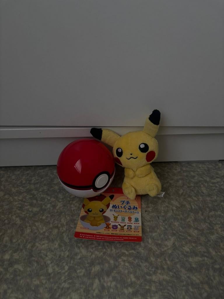 Pokémon Pikatchu knuffel + Poké Ball case, Pokémon, Enlèvement ou Envoi