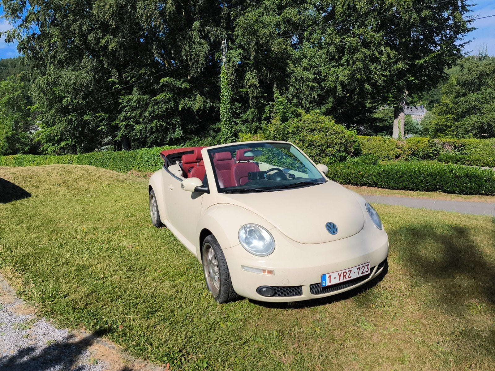 VW. Beetle cabriolet 135.000 km, Auto's, Volkswagen, Particulier, Lederen bekleding, Benzine, Cabriolet, Groen, Leder, Ophalen