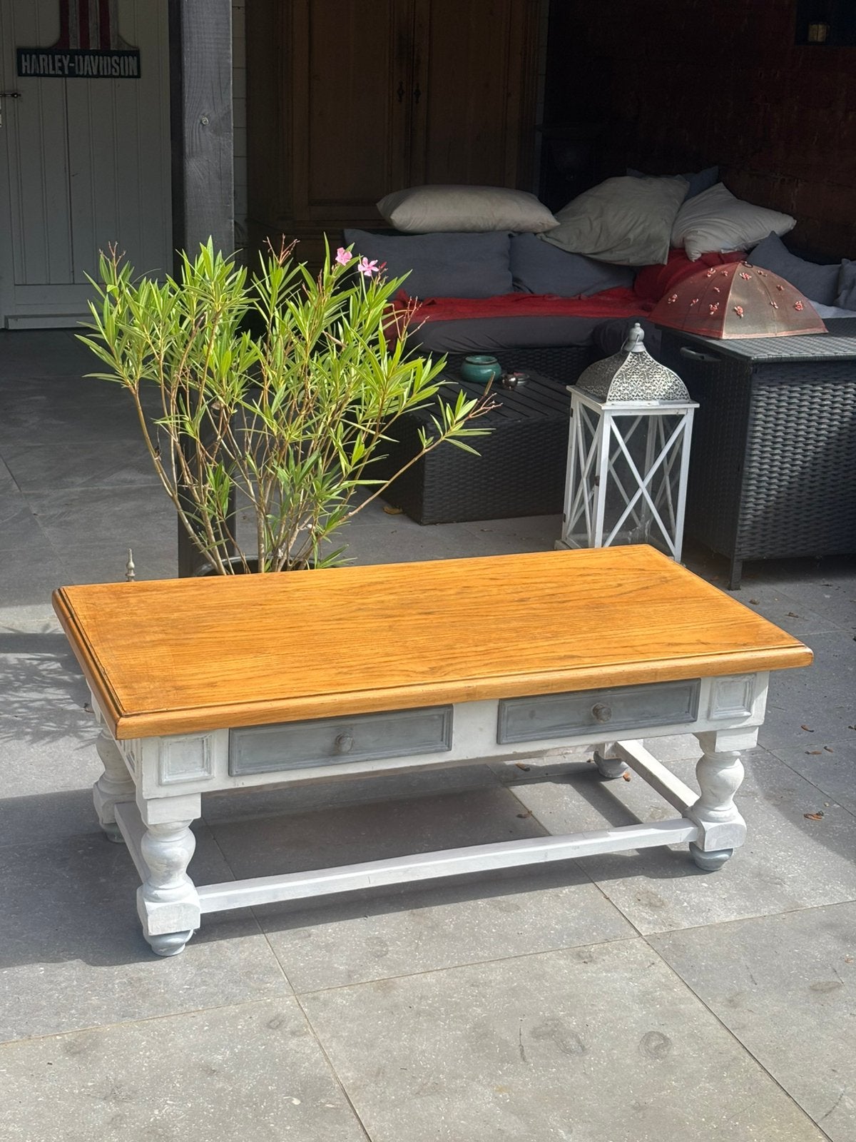 Landelijke Salontafel – Massief Hout, Ophalen, Gebruikt
