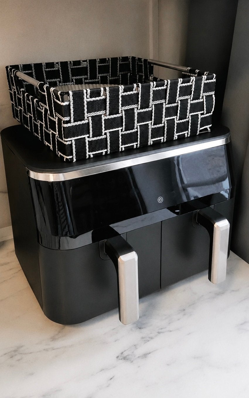 Emerio dubbele airfryer – 2  4,5 L, Ophalen, Zo goed als nieuw, Airfryer XXL, 1500 gram of meer