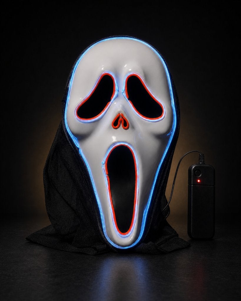 LED Maskers | 10 Modellen | Skull, Bunny, Scream & meer, Hobby en Vrije tijd, Ophalen of Verzenden, Nieuw
