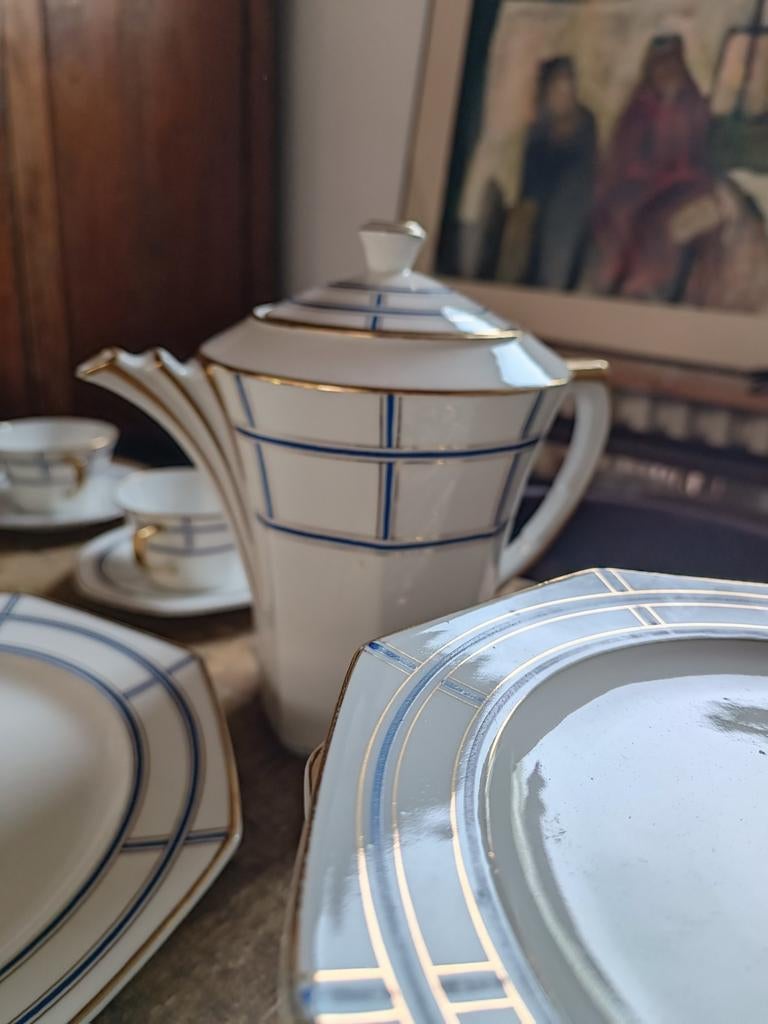 Porseleinservies Renastrid Art Deco, Antiek en Kunst, Antiek | Servies compleet, Ophalen
