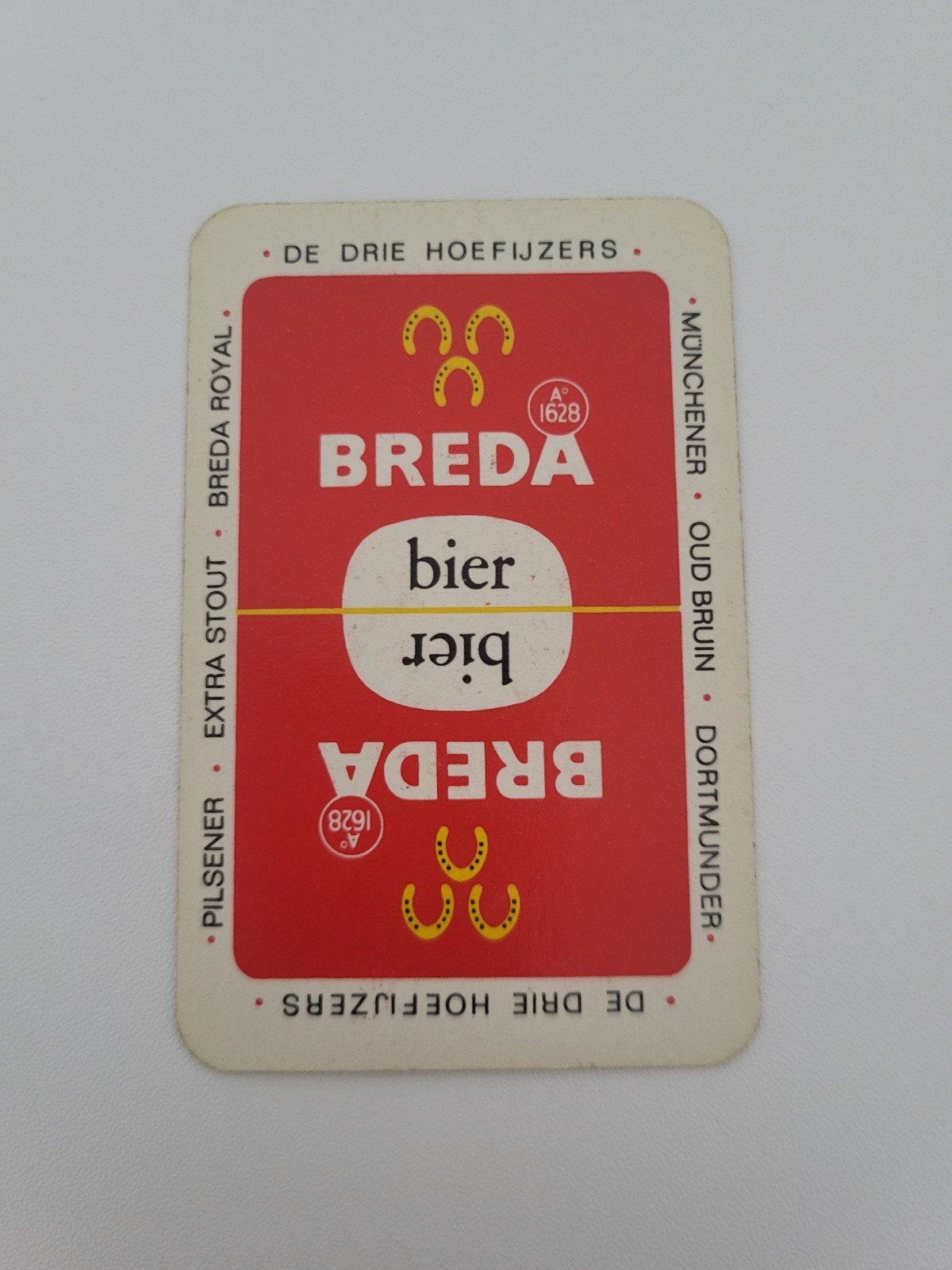 Oude speelkaart Breda bier, Collections, Enlèvement ou Envoi, Utilisé, Carte(s) à jouer