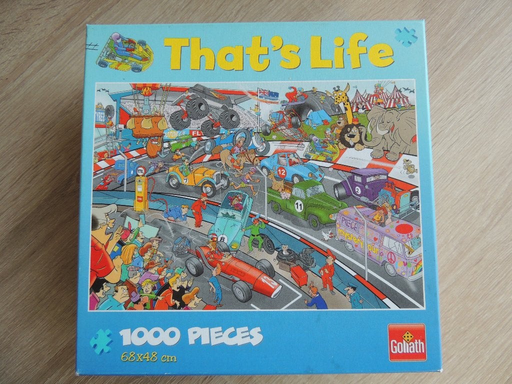 Puzzle 1000 pièces - That's life - Course de voiture, Ophalen, Legpuzzel