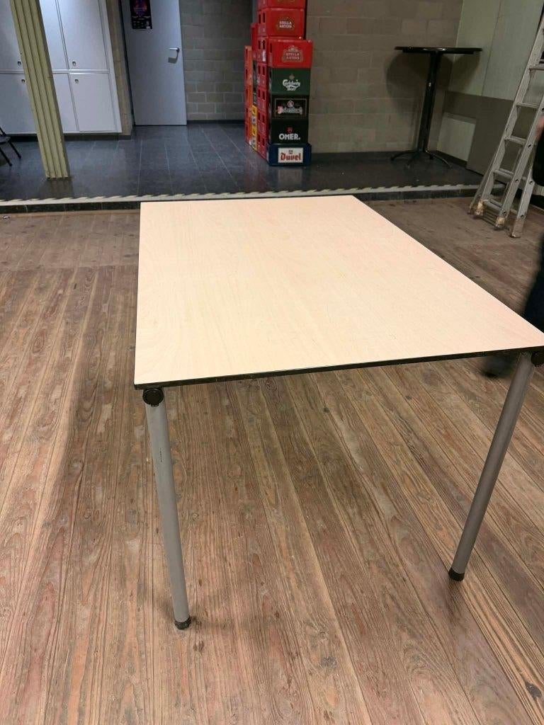 38 tafels 120 x 80 - stapelbaar - €65/stuk, Ophalen, Overige houtsoorten, 50 tot 100 cm, Zo goed als nieuw