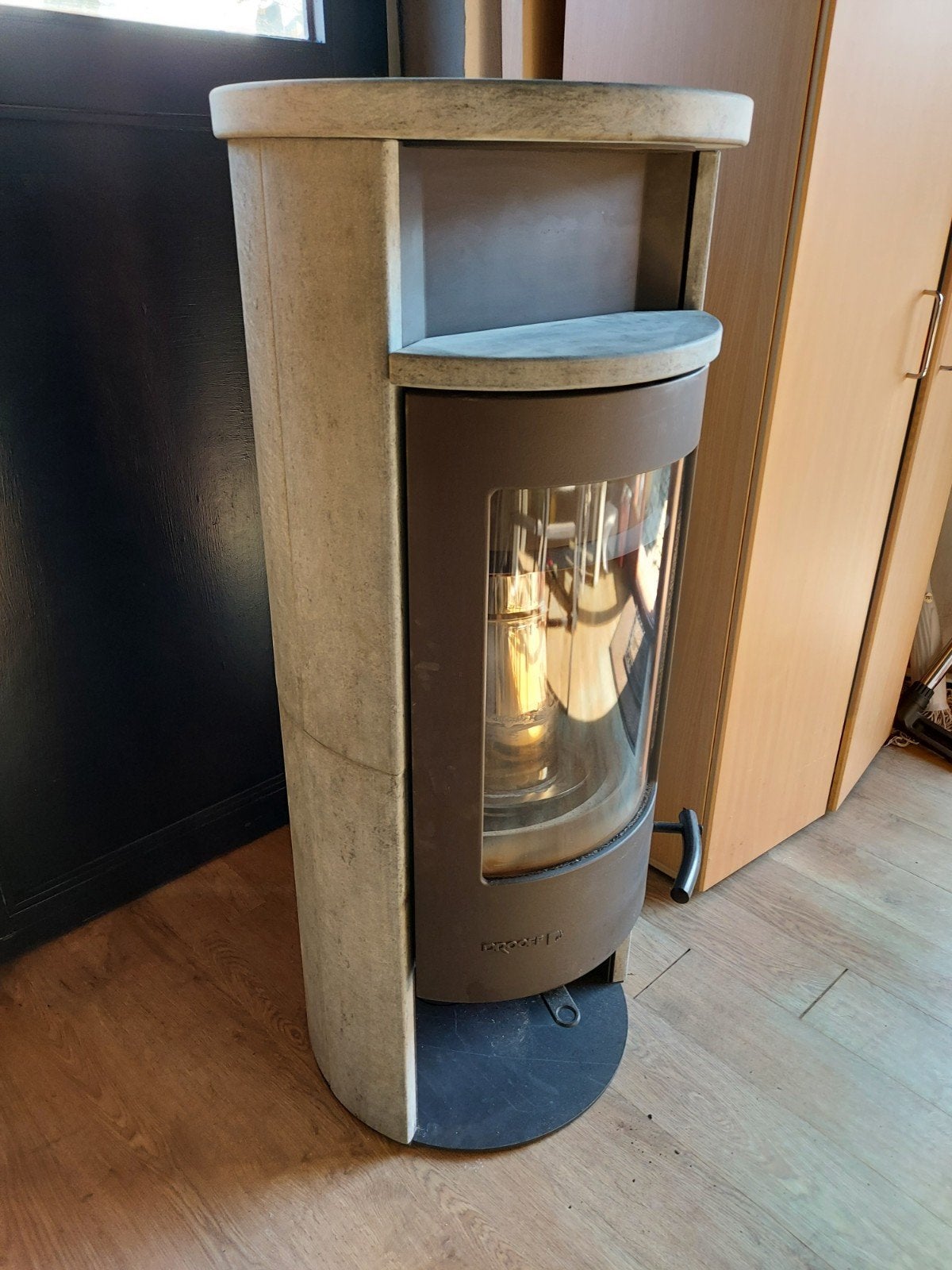 Drooff Aprica 2 Plus houtkachel, Huis en Inrichting, Ophalen of Verzenden, Zo goed als nieuw, Hout, Houtkachel
