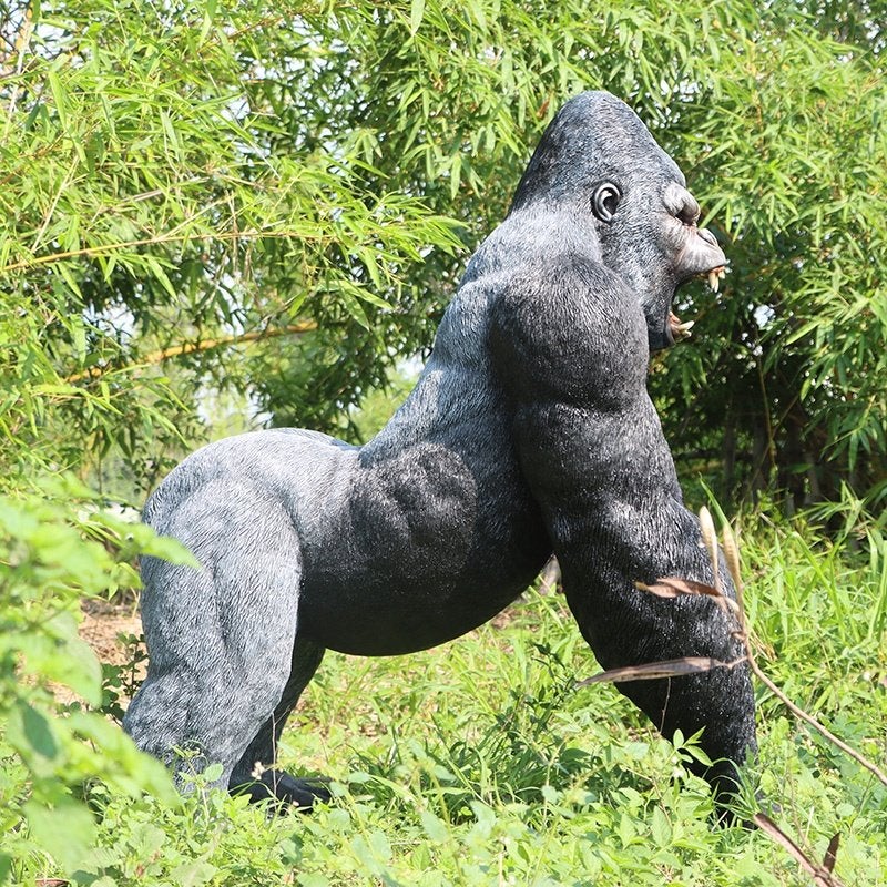 Zilverrug gorilla beeld – Hoogte 157 cm, Ophalen, Nieuw