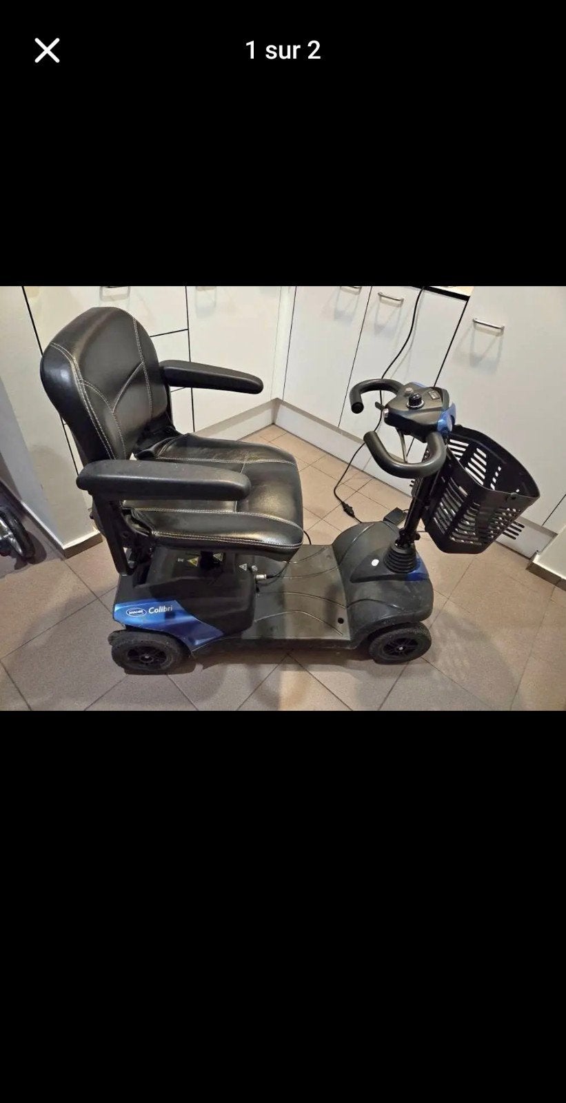 scooter pmr invacar hummingbird blauw en zwart, Ophalen, 10 km/u of minder, 15 km of minder, Invacare