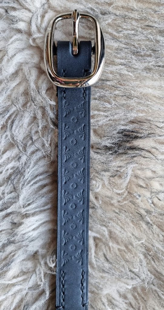 Mooie handgemaakte kwalitatief leren zwarte hondenhalsband, Dieren en Toebehoren, Hondenhalsbanden en Penningen, Ophalen of Verzenden