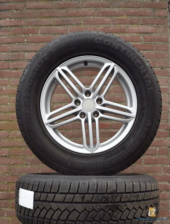 Audi Q5 17 inch lichtmetalen winterset, Auto-onderdelen, Gebruikt, -, -, Banden en Velgen