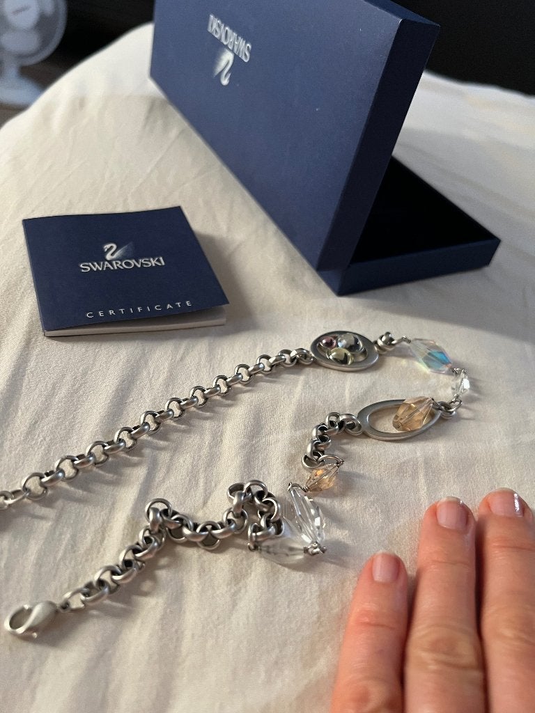 Vintage swarovski ketting 2006, Enlèvement ou Envoi, Comme neuf, Argent