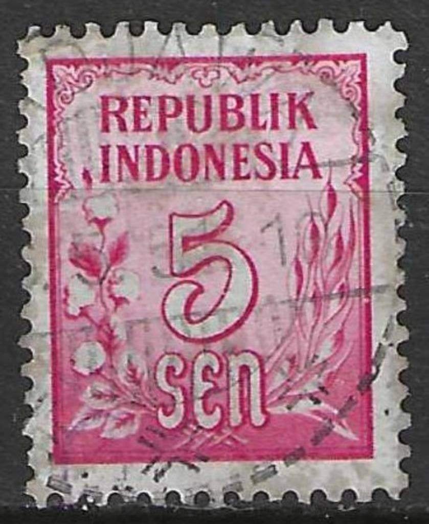 Indonésie 1951 - Yvert 31 - Type F - 5 Sen (ST), Timbres & Monnaies, Envoi, Affranchi