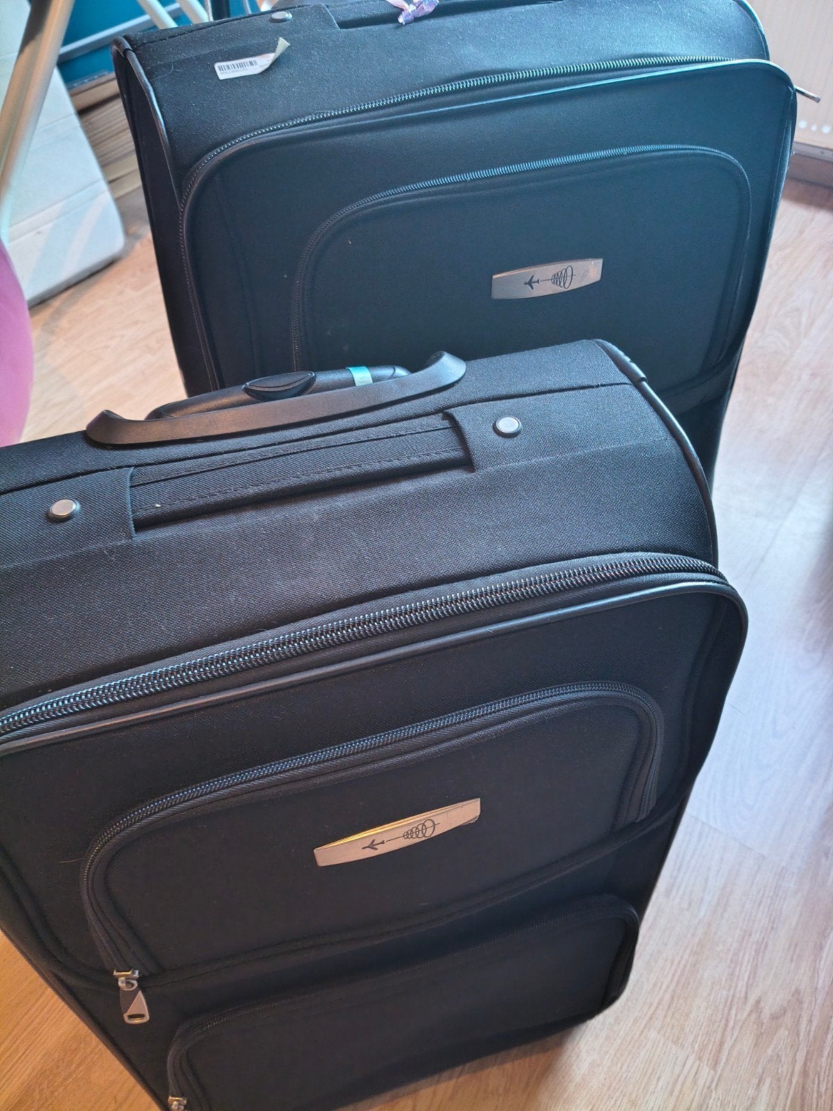 2 valises, 35 à 45 cm, Enlèvement, Utilisé, Autres matériaux
