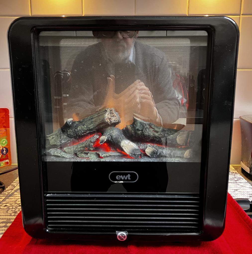 EWT sfeerhaard elektrisch mini cube 1500W zwart, Huis en Inrichting, Kachels, Ophalen, Overige soorten, Elektrisch, Zo goed als nieuw
