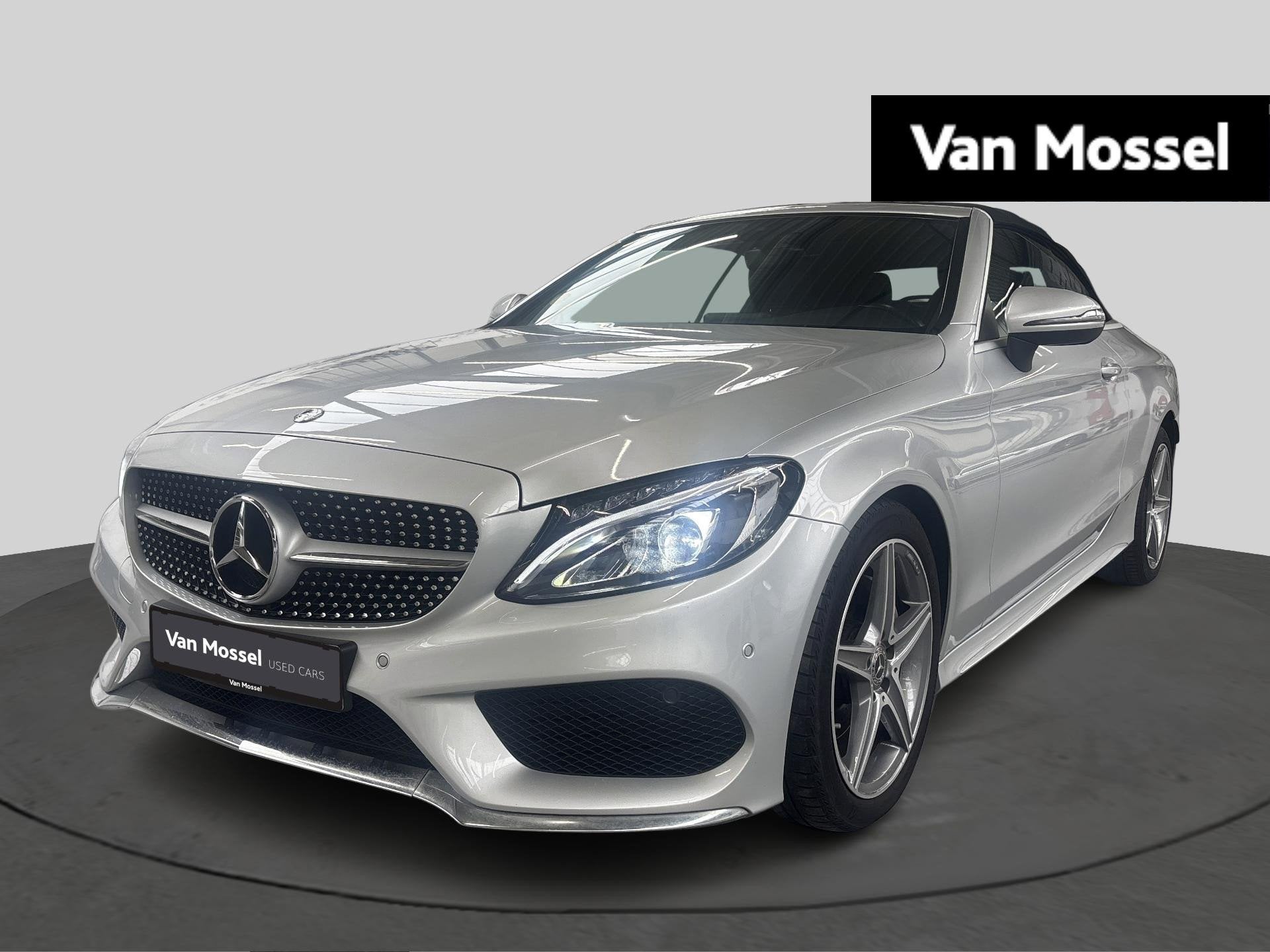 Mercedes-Benz C-Klasse 220d Cabriolet + AMG LINE + LEDER + C, Argent ou Gris, Entreprise, Cabriolet, Carnet d'entretien