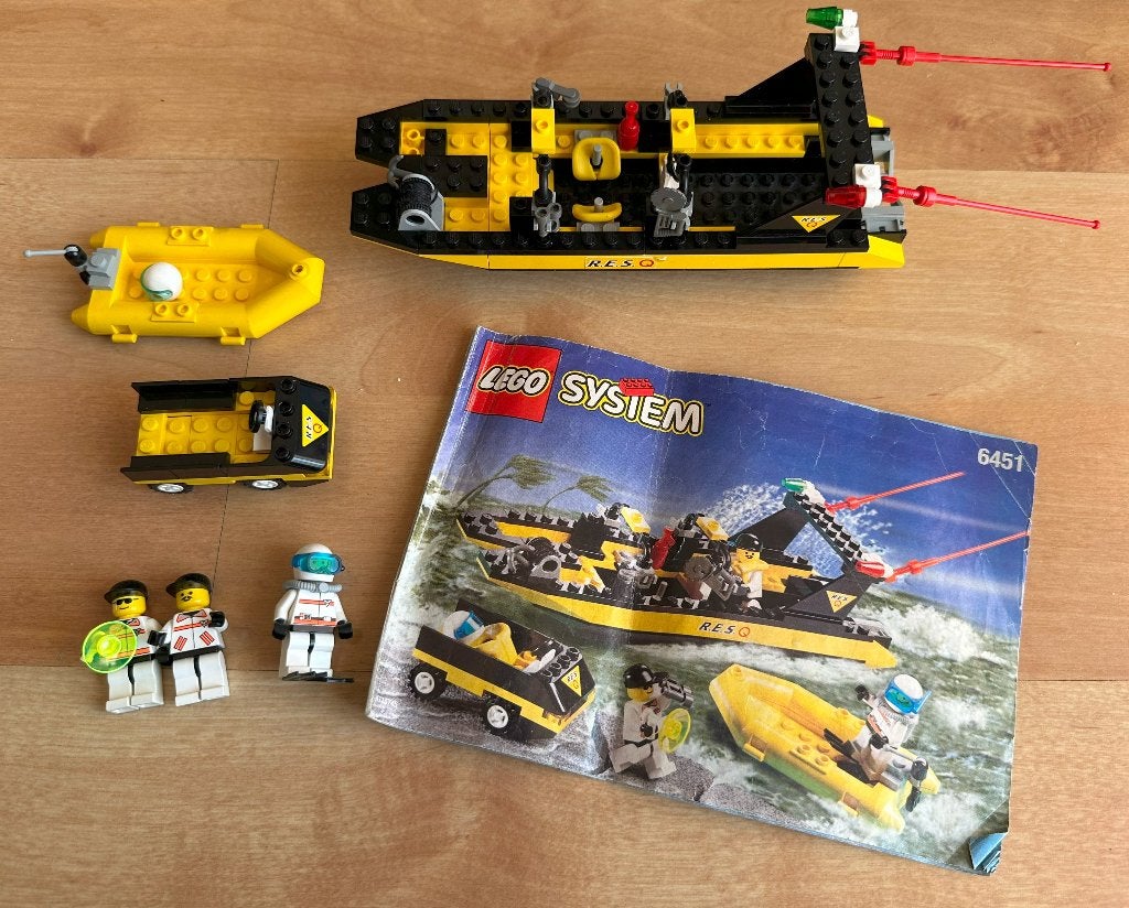 LEGO 6451 bateau RES-Q 1998, Enfants & Bébés, Jouets | Duplo & Lego, Enlèvement ou Envoi, Lego, Ensemble complet, Utilisé
