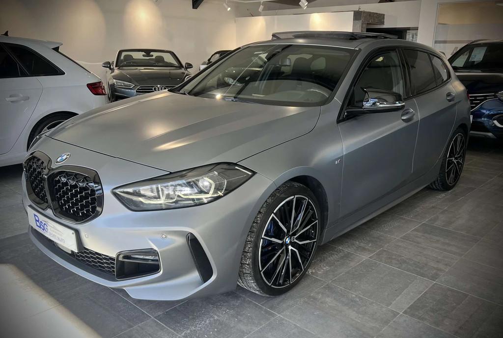 BMW 1 Serie 118 iA OPF*PACK M*BOITE AUTO*TOIT PANO*GPS*LED*, 1 Reeks, Zwart, 136 pk, Alcantara