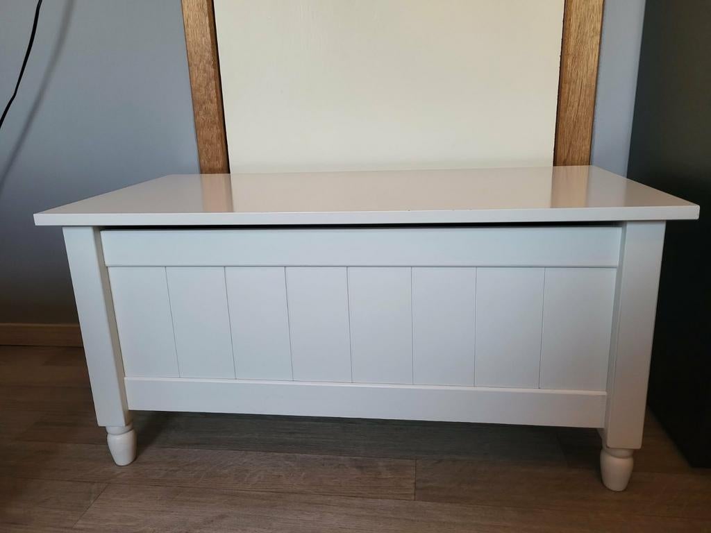 Coffre blanc en bois, Maison & Meubles, 50 à 100 cm, Enlèvement, Utilisé, Autres matériaux