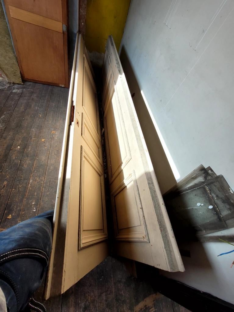 3 portes anciennes moulurées – Maison de maître – Ht 293cm², Doe-het-zelf en Bouw, Vloerdelen en Plavuizen, Ophalen