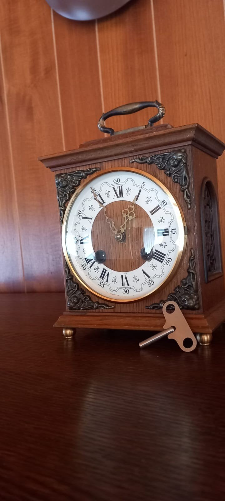 Horloge de table vintage avec horloge mécanique et percussio, Enlèvement