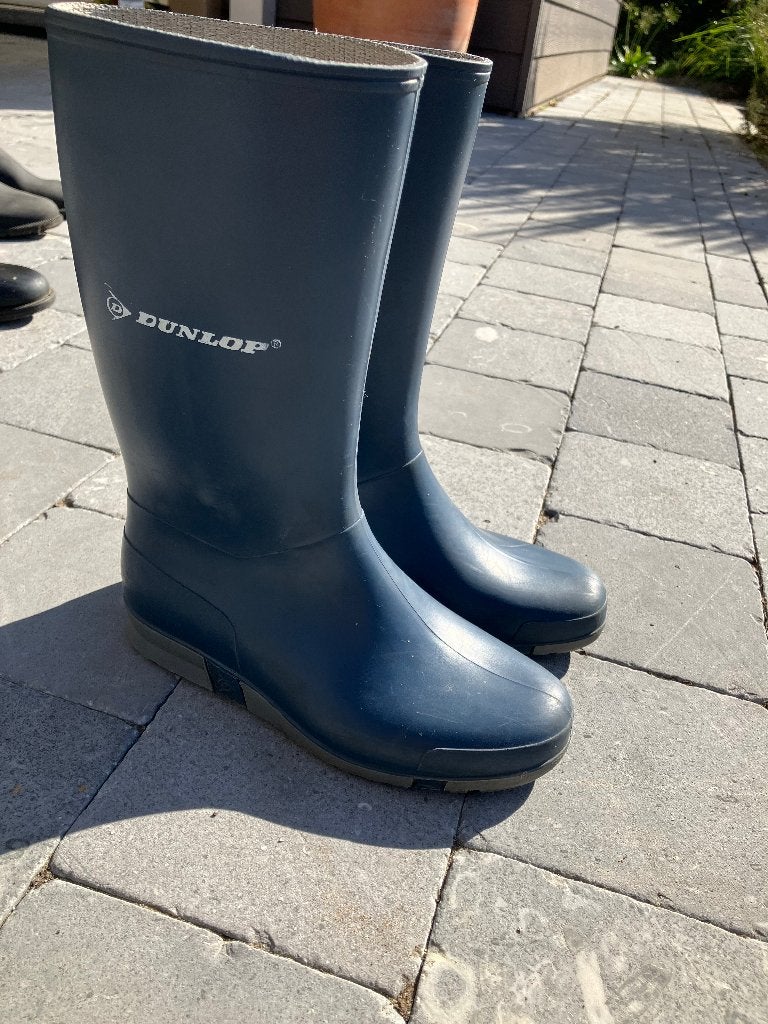 Dunlop regenlaarzen maat 35, Gebruikt, Jongen of Meisje, Ophalen of Verzenden, Laarzen