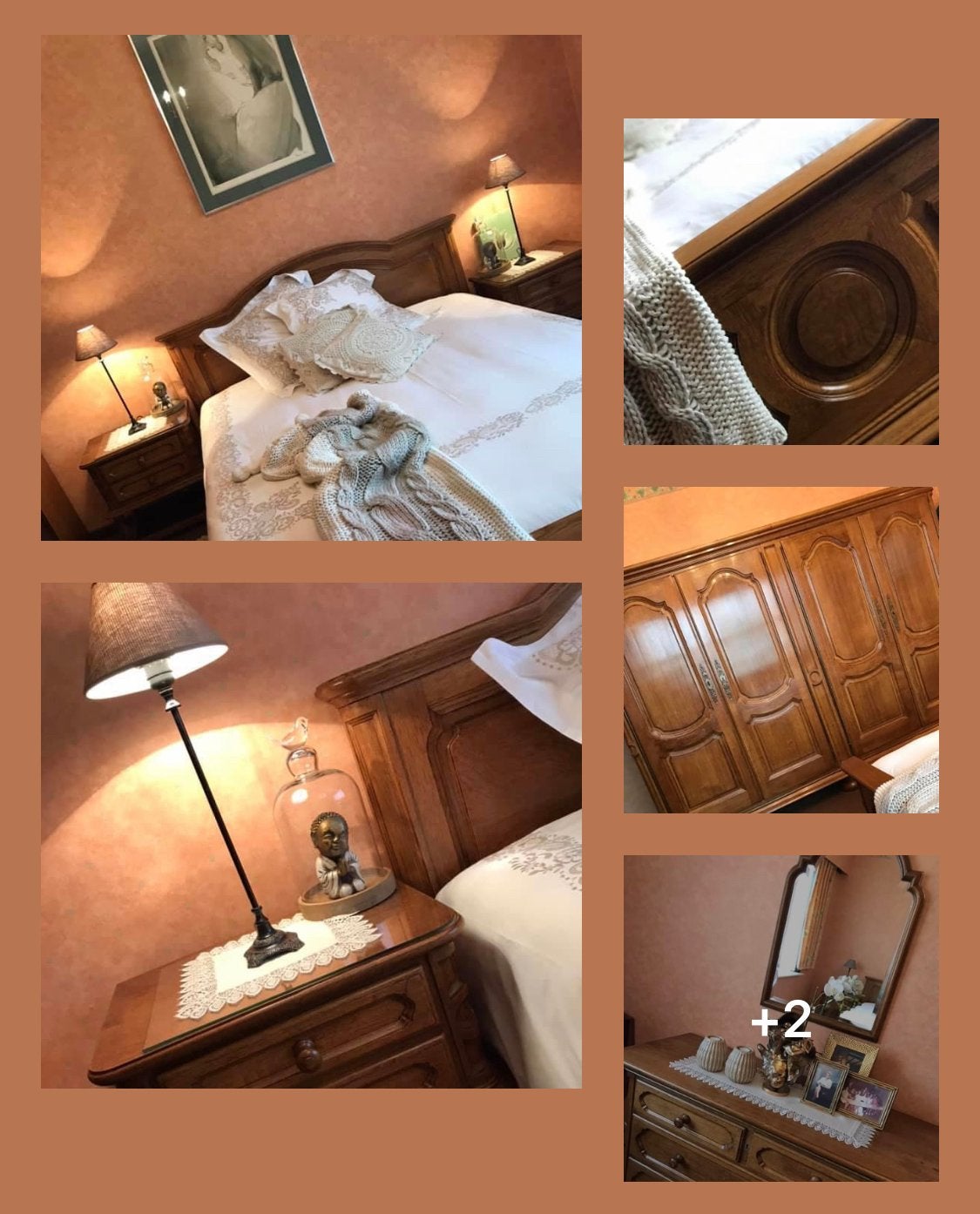 ‼️ CHAMBRE À COUCHER EN CHÊNE FRANÇAIS 100 % SOLIDE ‼️, Maison & Meubles, Chambre à coucher | Chambres à coucher complètes, Enlèvement ou Envoi