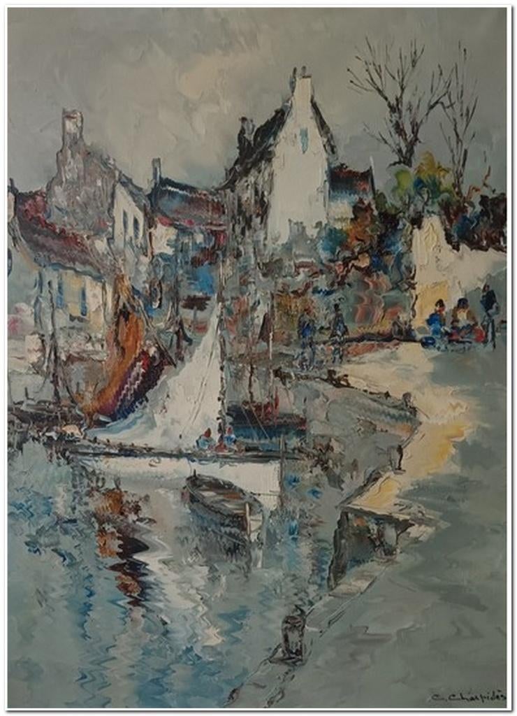 Christophe Charpides (1909-992) - Olieverf op doek, Antiek en Kunst, Ophalen