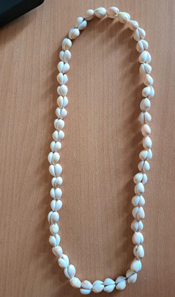 Collier Cauris coquillage comme neuf!, Bijoux, Sacs & Beauté, Colliers, Enlèvement ou Envoi, Comme neuf, Beige, Pierre ou Minéral