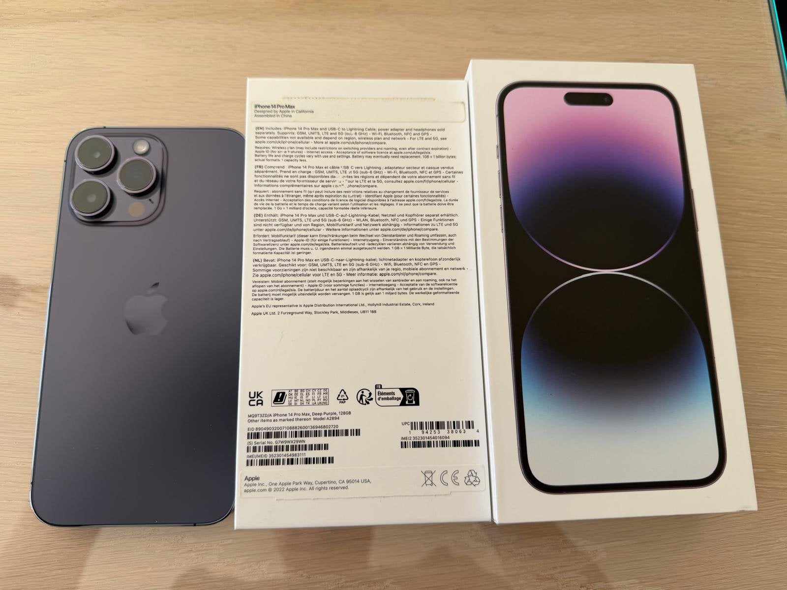 Iphone 14 Pro Max, Télécoms, 128 GB, Comme neuf, Enlèvement, Sans abonnement