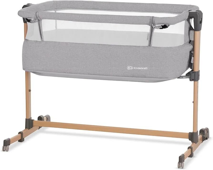 Kinderkraft Neste air Grey Wood co-sleeper, Enfants & Bébés, Berceaux & Lits, Enlèvement