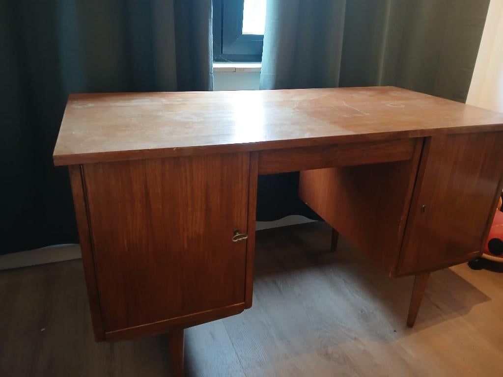 Vintage bureau (120 cm breed  60 cm diep), Huis en Inrichting, Ophalen, Overige typen, Gebruikt, 120 cm