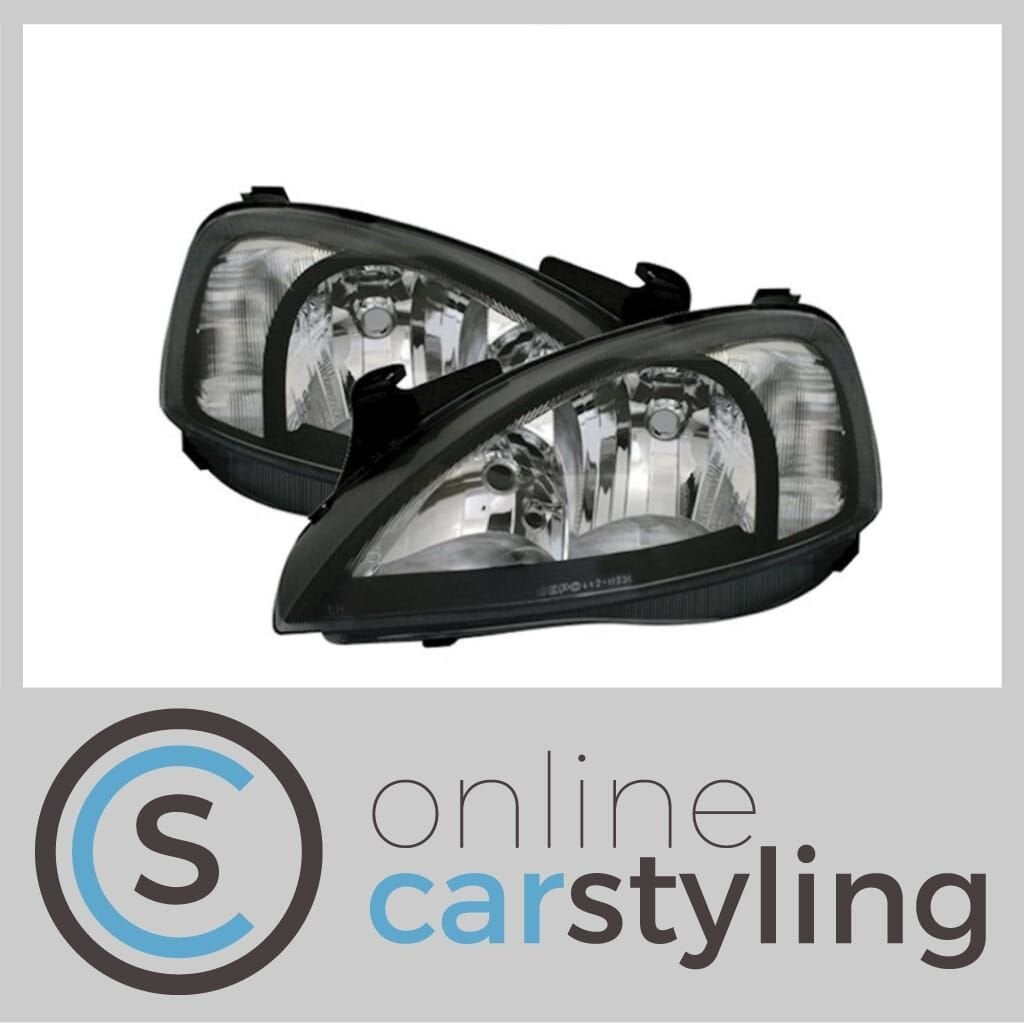 # Zwarte heldere Koplampen Opel Corsa C #, Neuf, -, Opel, -