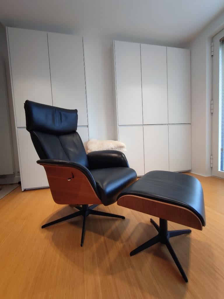 Stijlvolle relaxzetel op draaivoet in nieuwstaat!, Ophalen, Minder dan 75 cm, Nieuw, 50 tot 75 cm