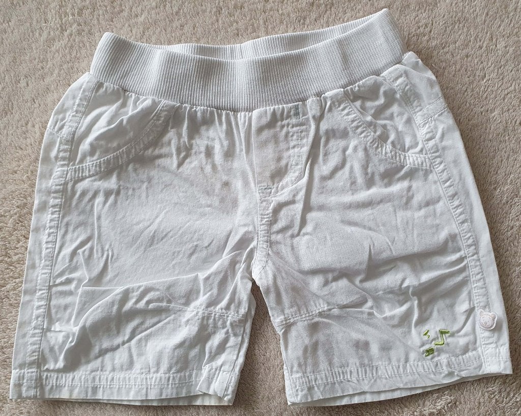 Short blanc en toile - Taille 9 mois - Noukie's - NEUF, Kinderen en Baby's, Babykleding | Maat 74, Ophalen, Broekje, Nieuw, Noukies