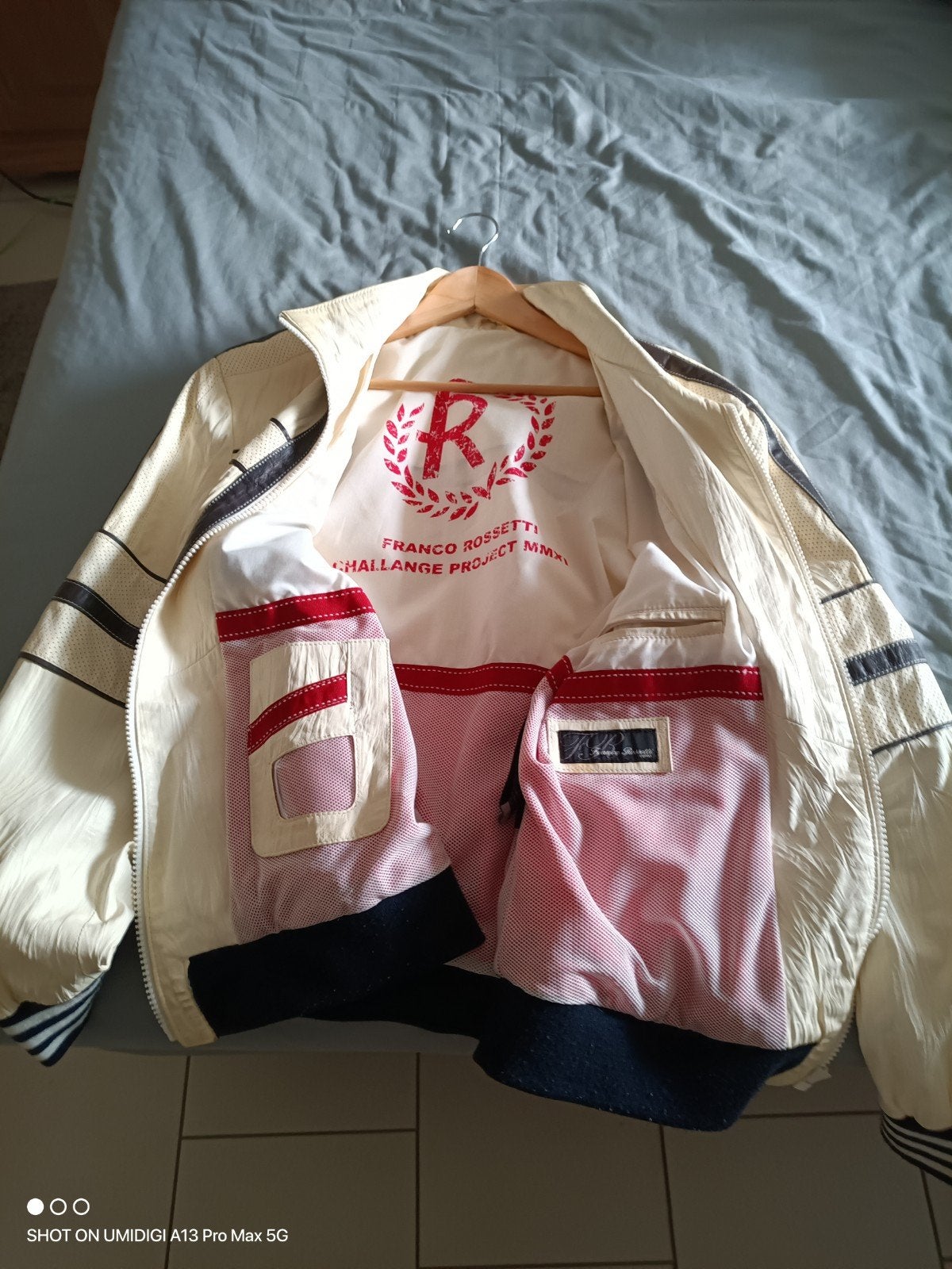 mooie sportieve lederen jas, Kleding | Heren, Ophalen, Zo goed als nieuw, Overige kleuren, Franco Rossetti