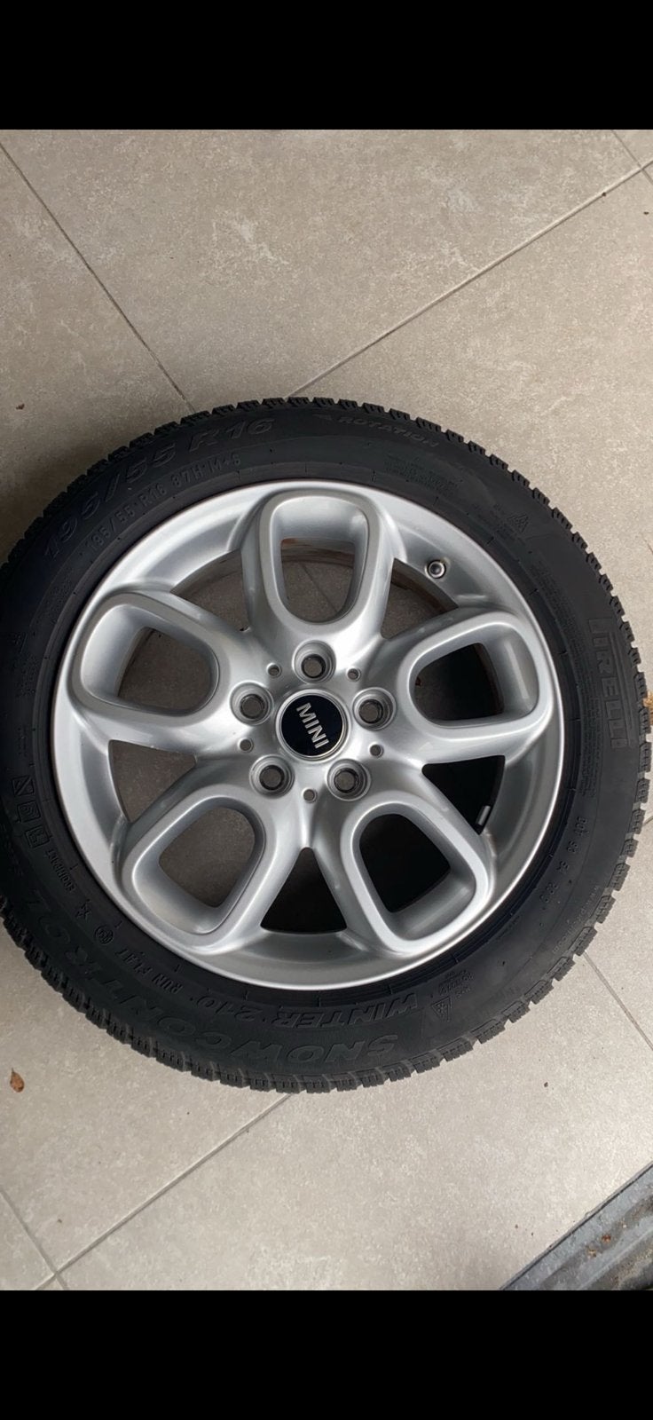 mini cooper velgen en banden bijna nieuw, Enlèvement, Pneu(s)