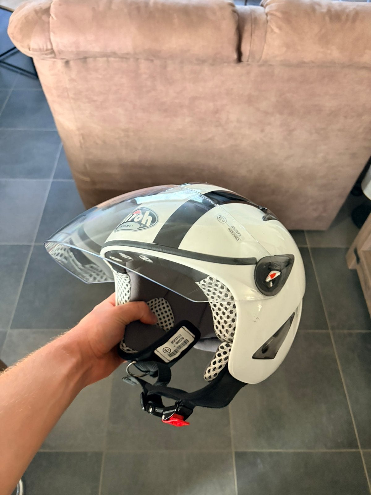 Airoh City One Flash White Gloss, Fietsen en Brommers, Ophalen, Zo goed als nieuw