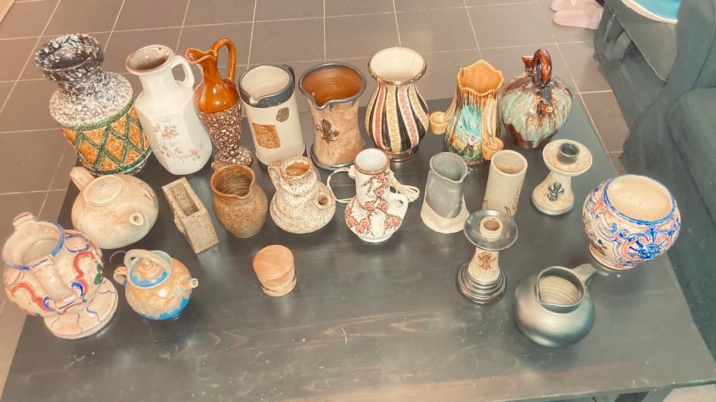 Lot de céramiques et poteries vintage 22 pièces), Enlèvement