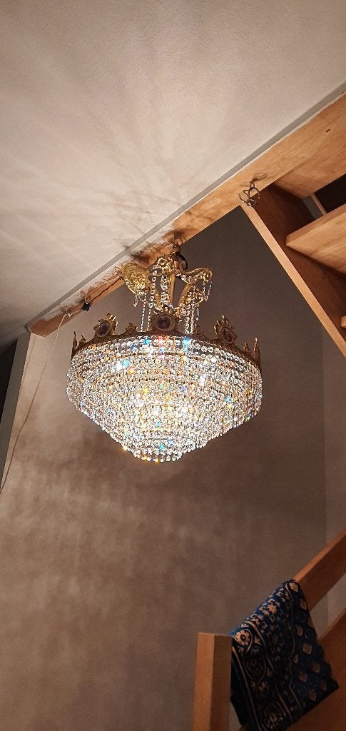 cristaux et lustre ancien, Antiquités & Art, Antiquités | Éclairage, Enlèvement