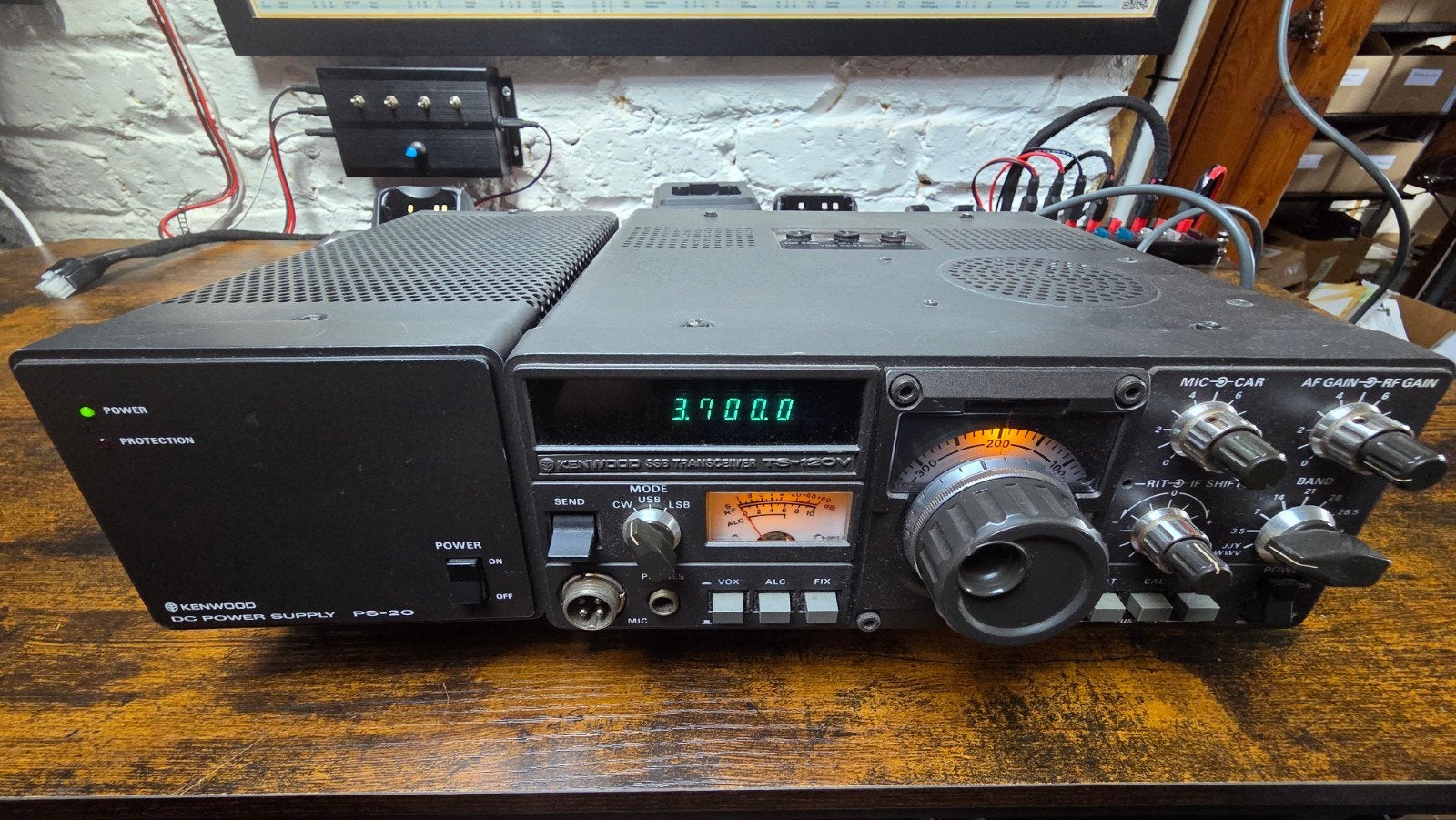 Vintage Kenwood TS-120V + PS-20, Telecommunicatie, Ophalen, Refurbished, Zender en Ontvanger