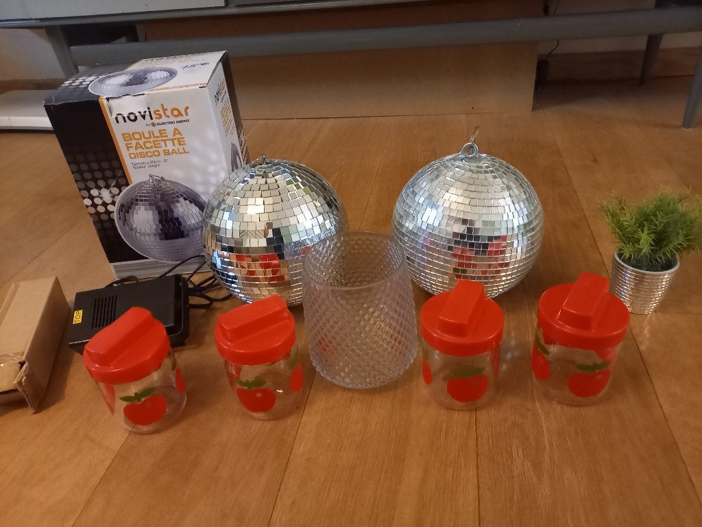 Seventies feestpakket retro appelpotten Gulf, Verzamelen, Retro, Ophalen, Huis en Inrichting