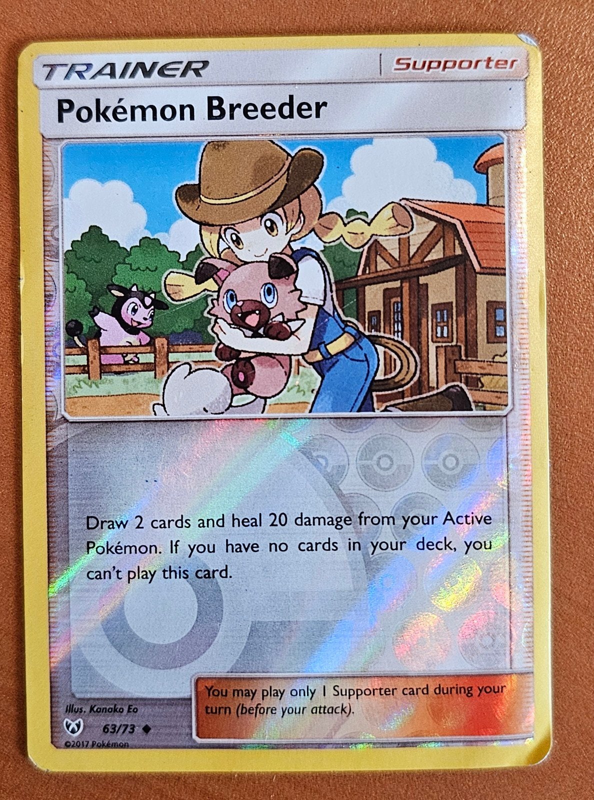 pokemon trainer pokémon breeder 63/73, Ophalen of Verzenden, Zo goed als nieuw, Losse kaart