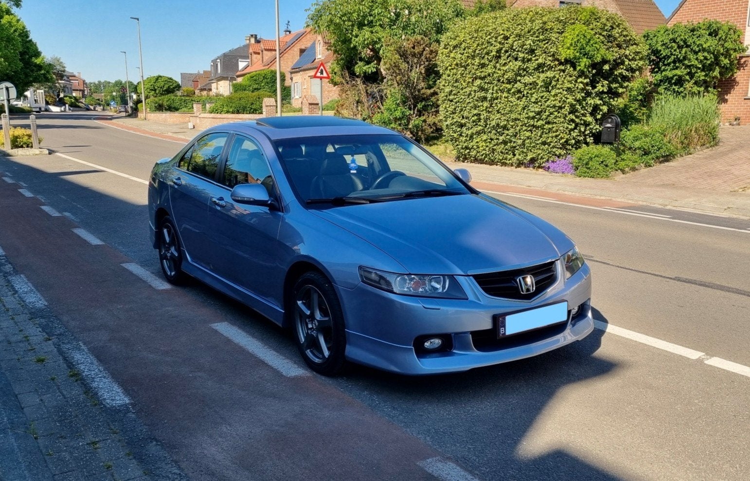 Honda Accord CL9 K24 i-VTEC, Auto's, Automaat, Zwart, Blauw, Leder