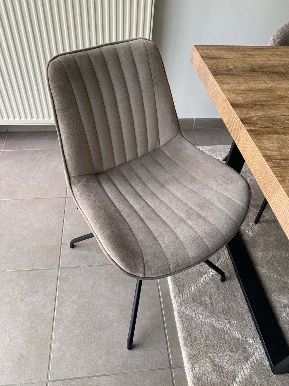 Chaise, Maison & Meubles, Chaises, Enlèvement, Comme neuf, Gris, Métal