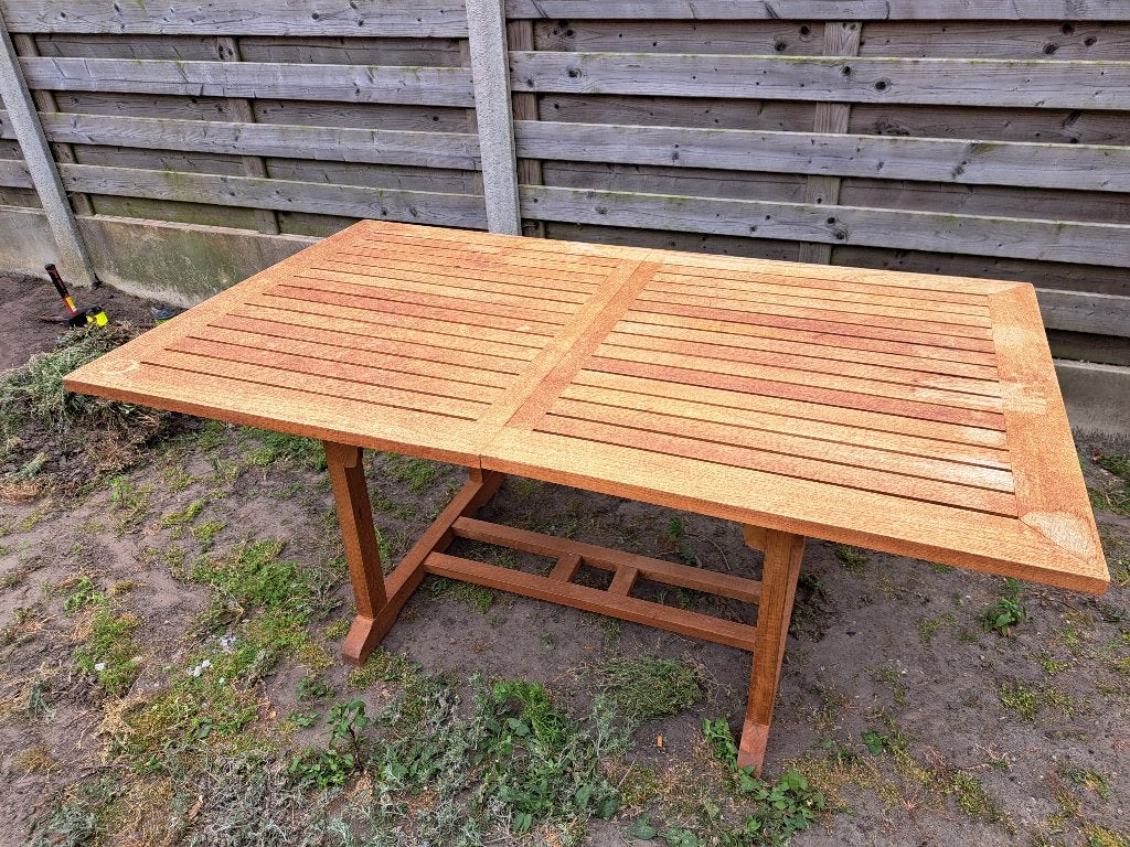 Tuintafel, Jardin & Terrasse, Tables de jardin, Enlèvement, Utilisé, Rectangulaire, Bois