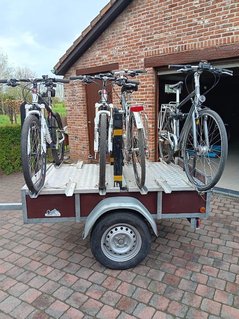 aanhangwagen + fietsendrager, Ophalen, Gebruikt