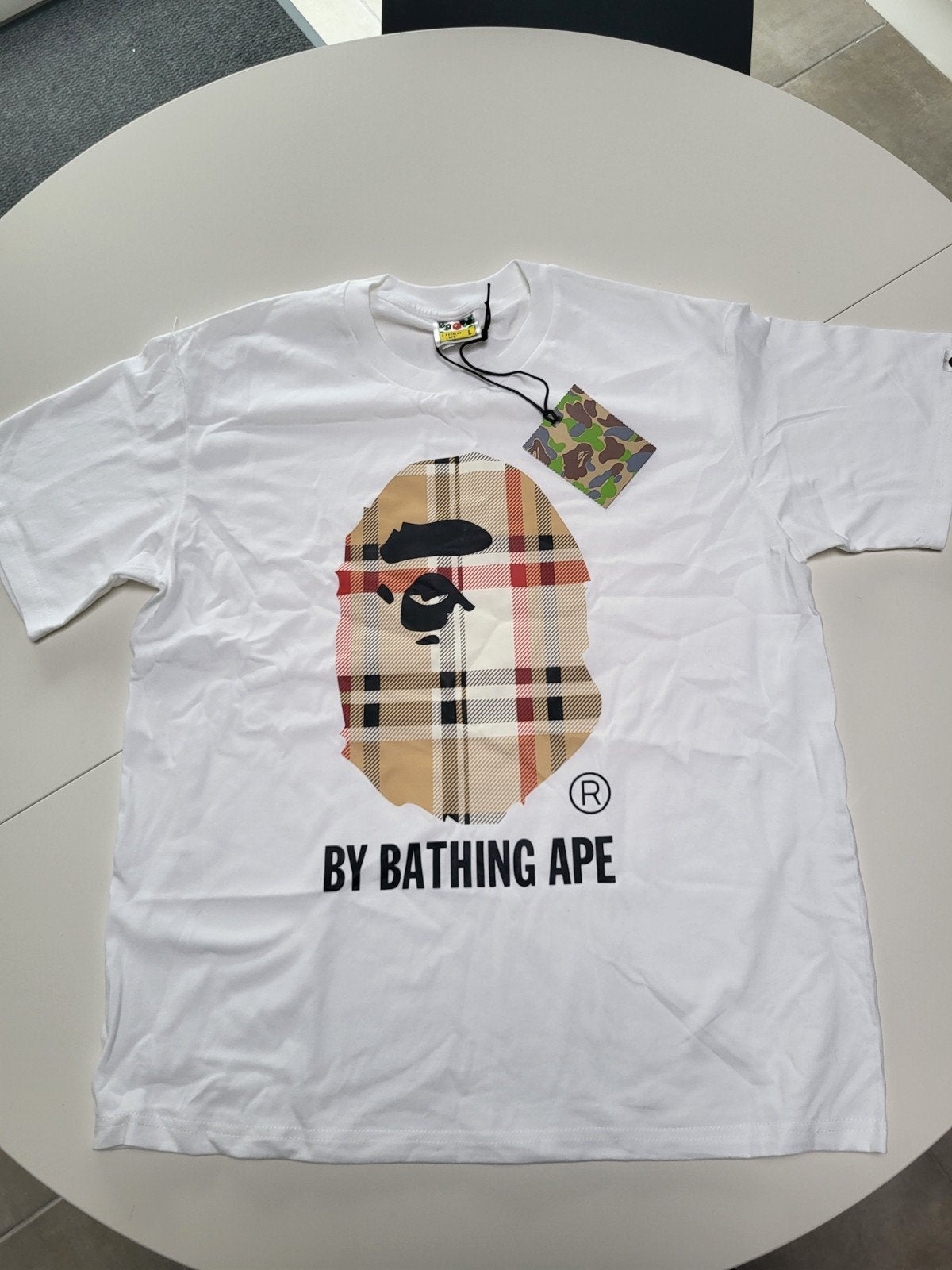 A Bathing Ape BAPE T-shirt White – Camo Ape Head – Maat L, Kleding | Heren, Maat 52/54 (L), Wit, Nieuw, Ophalen of Verzenden