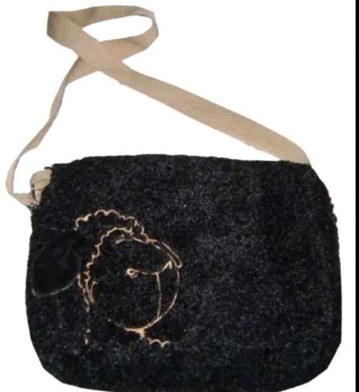 vintage pluche schoudertas jolly mäh nici met kors esprit, Ophalen of Verzenden, Zo goed als nieuw, Zwart, Kipling