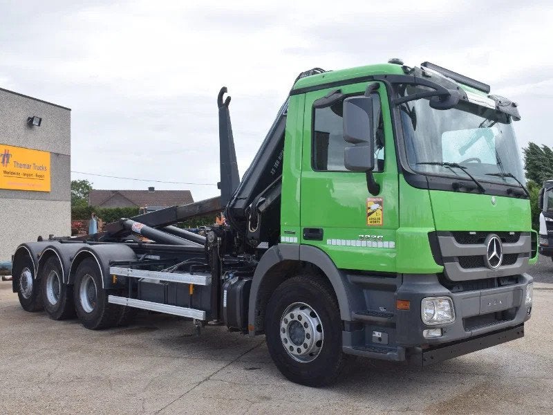 Mercedes-Benz Actros 3236 Hooklift + Hiabcrane (bj 2012), Auto's, Vrachtwagens, Automaat, Euro 5, Achterwielaandrijving, Mercedes-Benz
