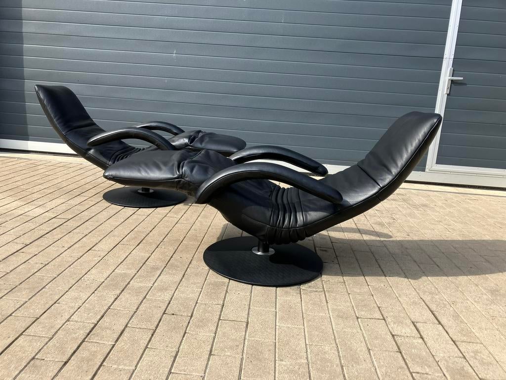 2x Jori Yoga relax Medi Mono-move Zwart leder in Topstaat!!, Huis en Inrichting, Ophalen of Verzenden, Durlet leolux rolf benz natuzzi stressless xooon hukla himolla